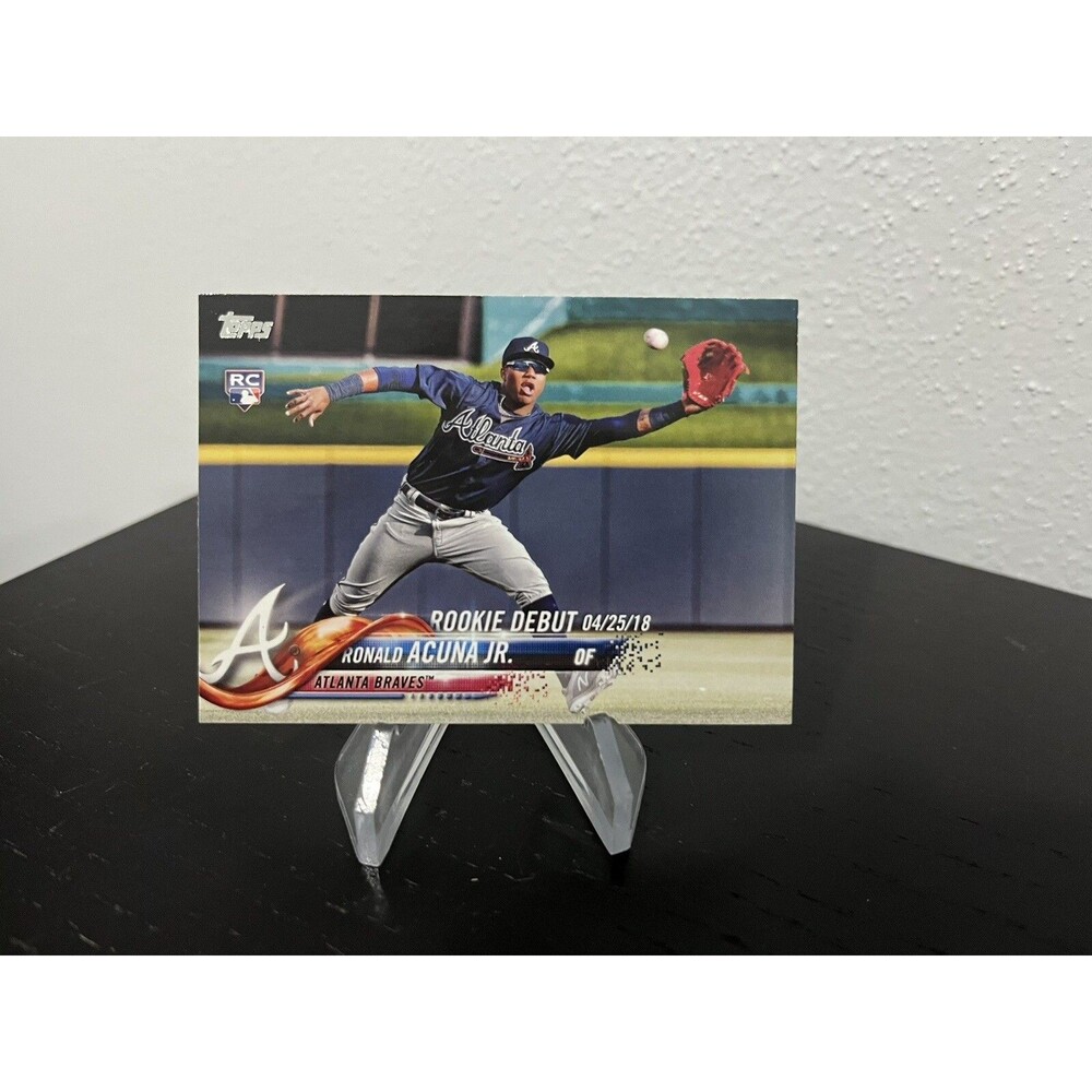 2018 Topps Update RONALD ACUNA JR. Baseball Rookie Card #US252 ATLANTA BRAVES RC